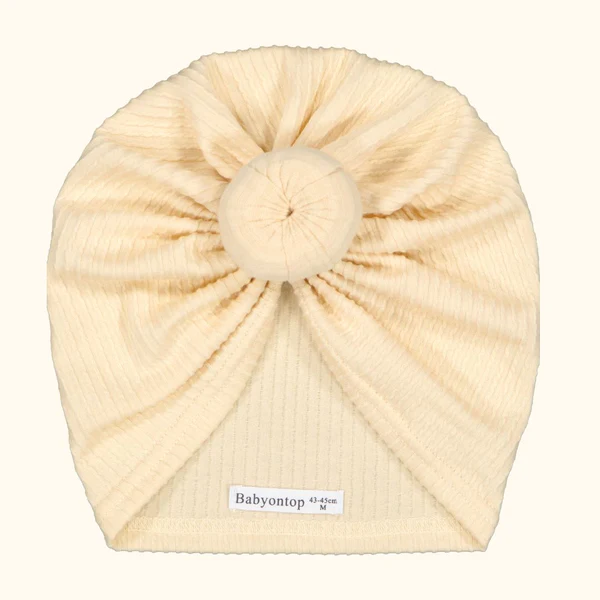 Bonnet turban bébé dentelle blanche